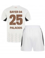 Bayer Leverkusen Exequiel Palacios #25 Venkovní dres pro děti 2024-25 Krátký Rukáv (+ trenýrky)